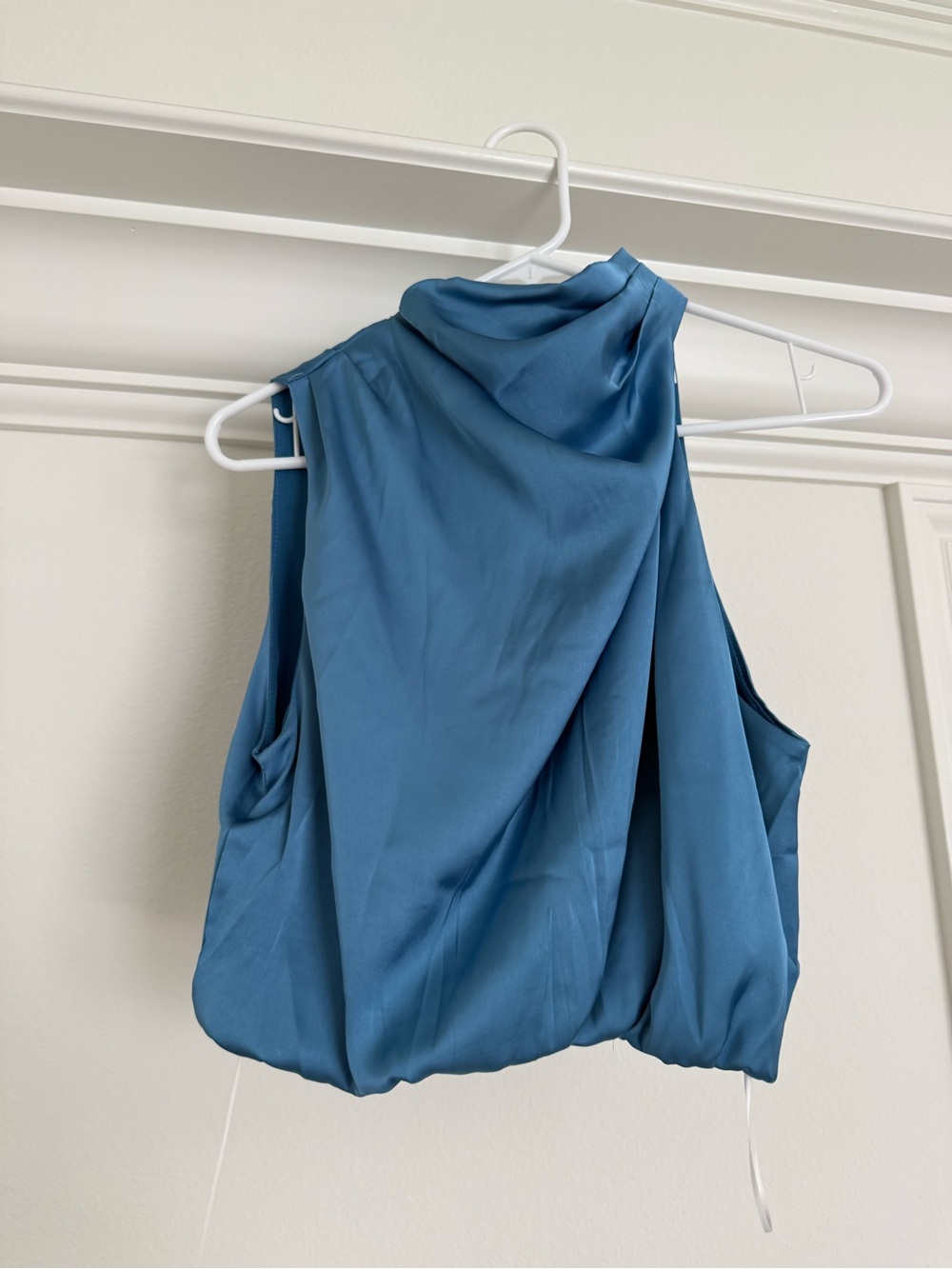 Hello Molly Teal Draped Halter Camisole